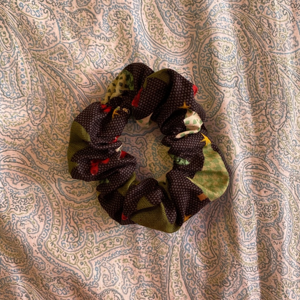 Handmade holiday tree scrunchie